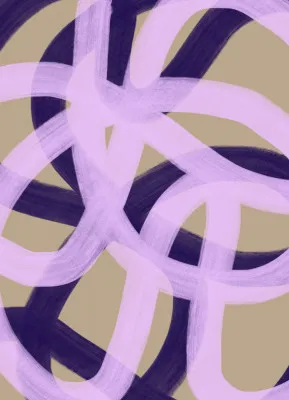 Intertwined purple and pink loops by Studio Memb