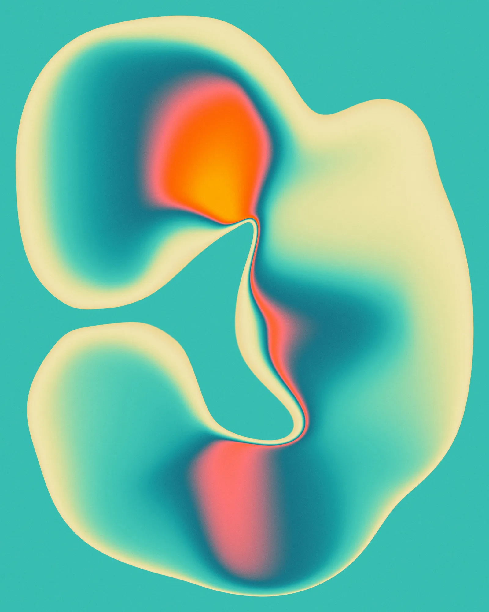 Entropic blue gradient landscape