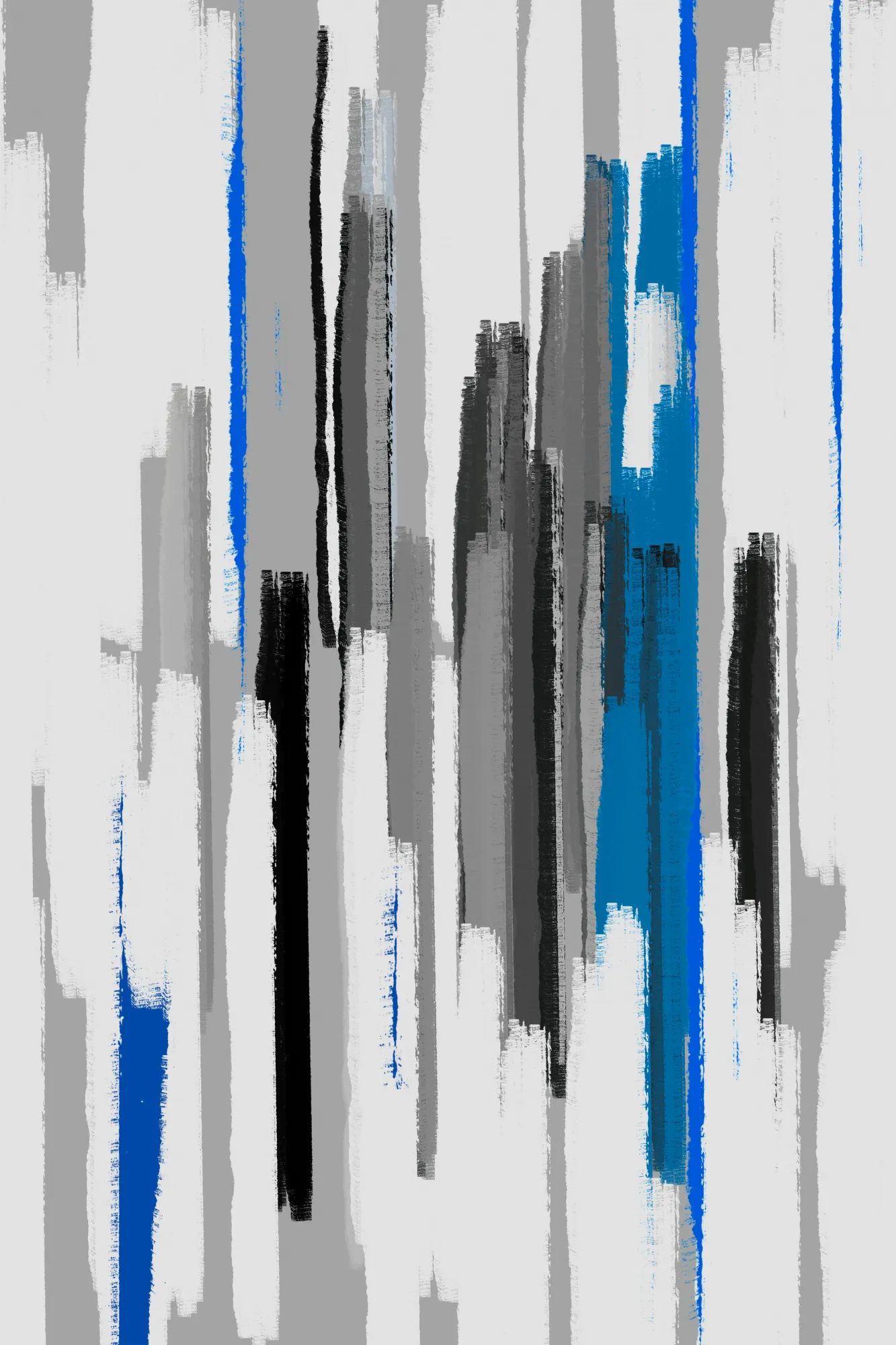 Panther in motion against blue stripes