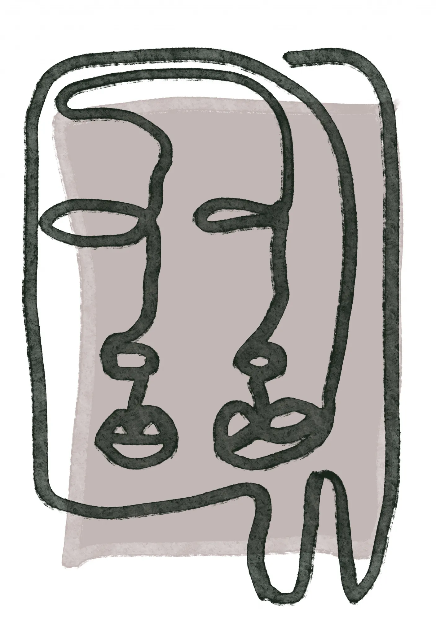 Faces abstract by sharyn bursic