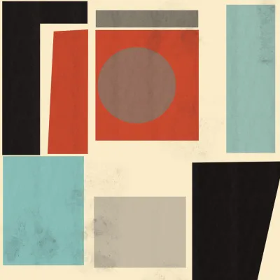 Geometric harmony in midcentury color blocks