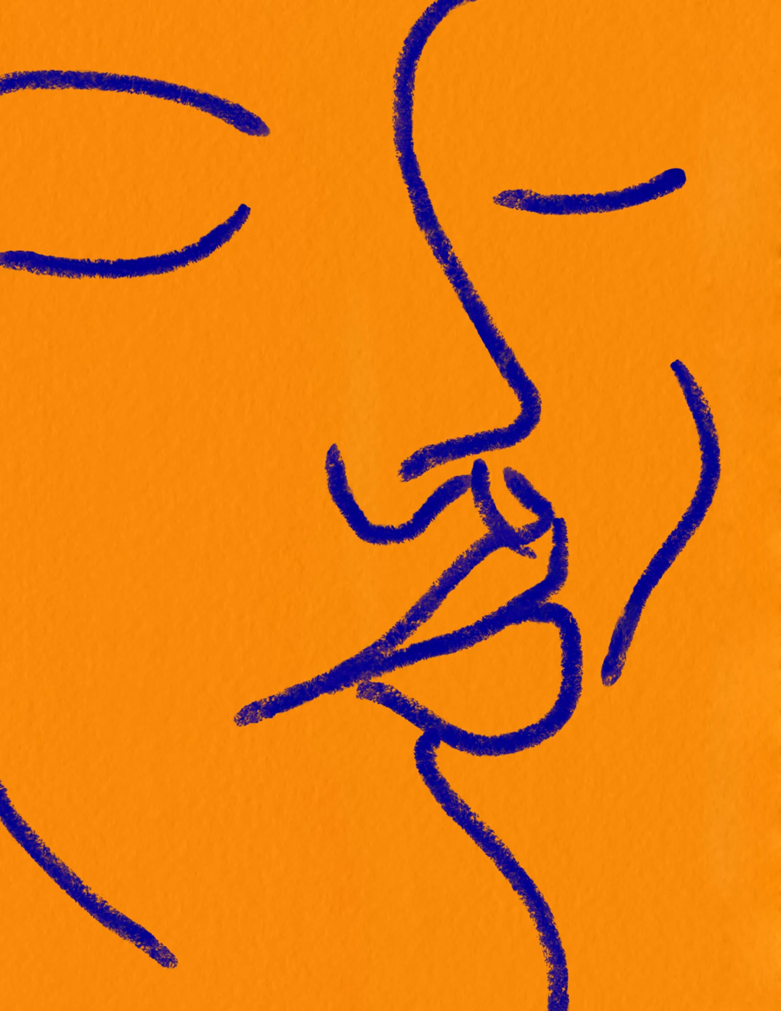 Quiet moments under an orange sky