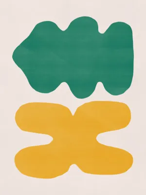 Organic shapes in green and yellow by little dean