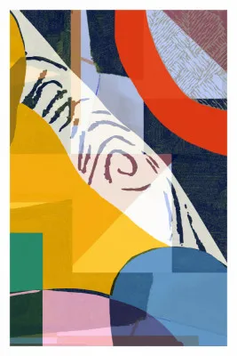 Vibrant composition of geometric shapes