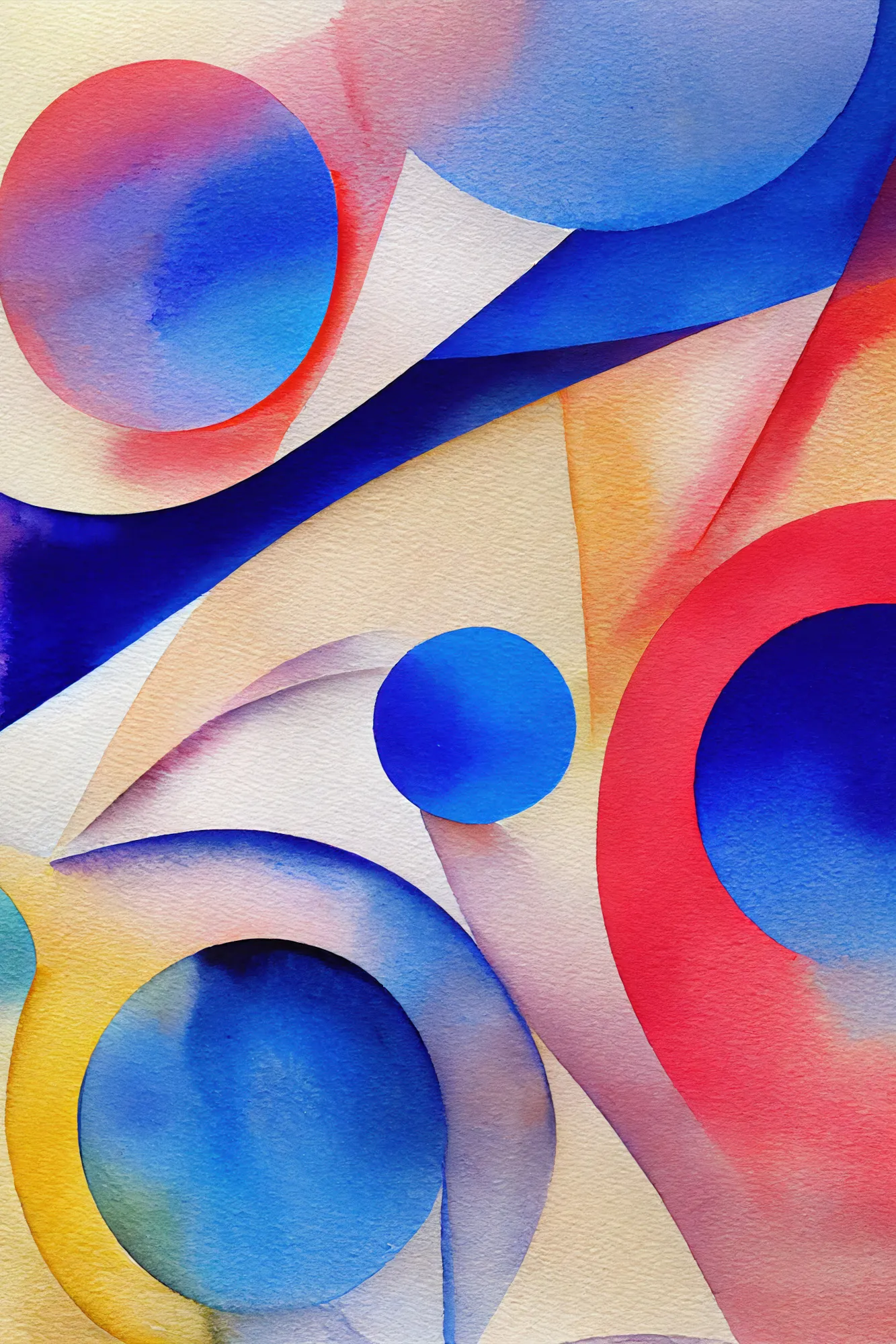 Nature inspired abstract watercolor by mauro