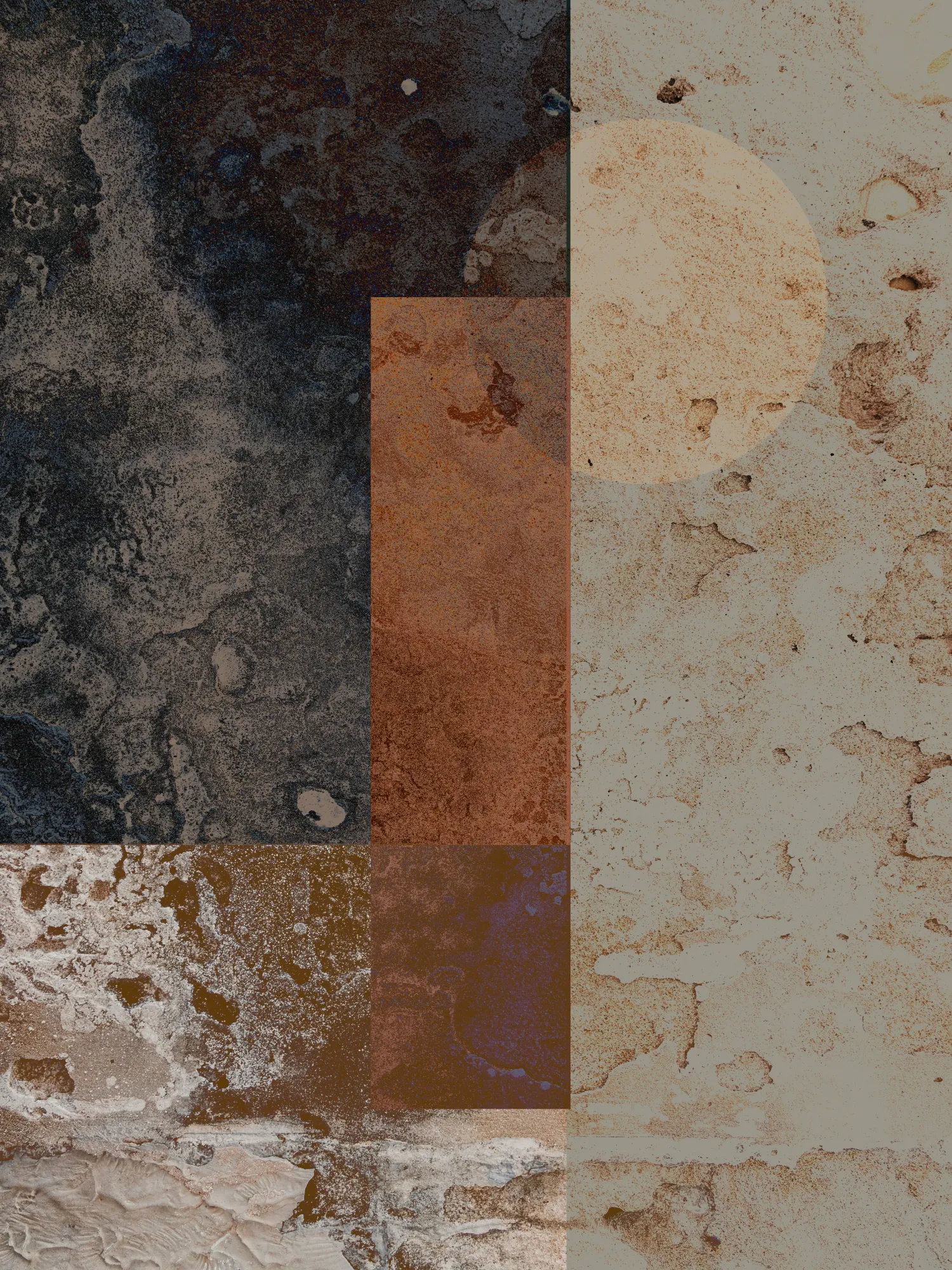 Vintage wall decor with layered earth tones