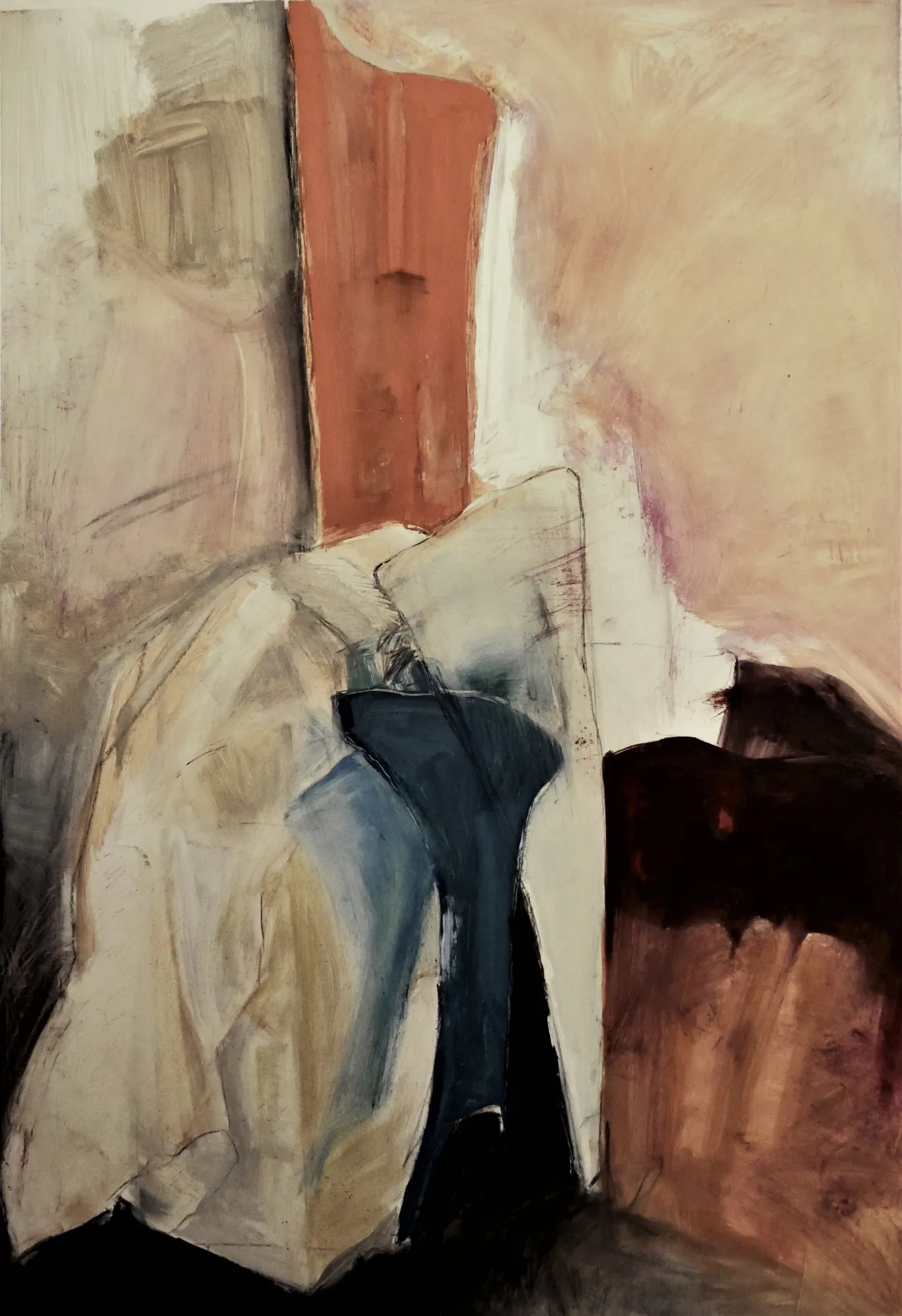 Abstract still life in warm and cool tones