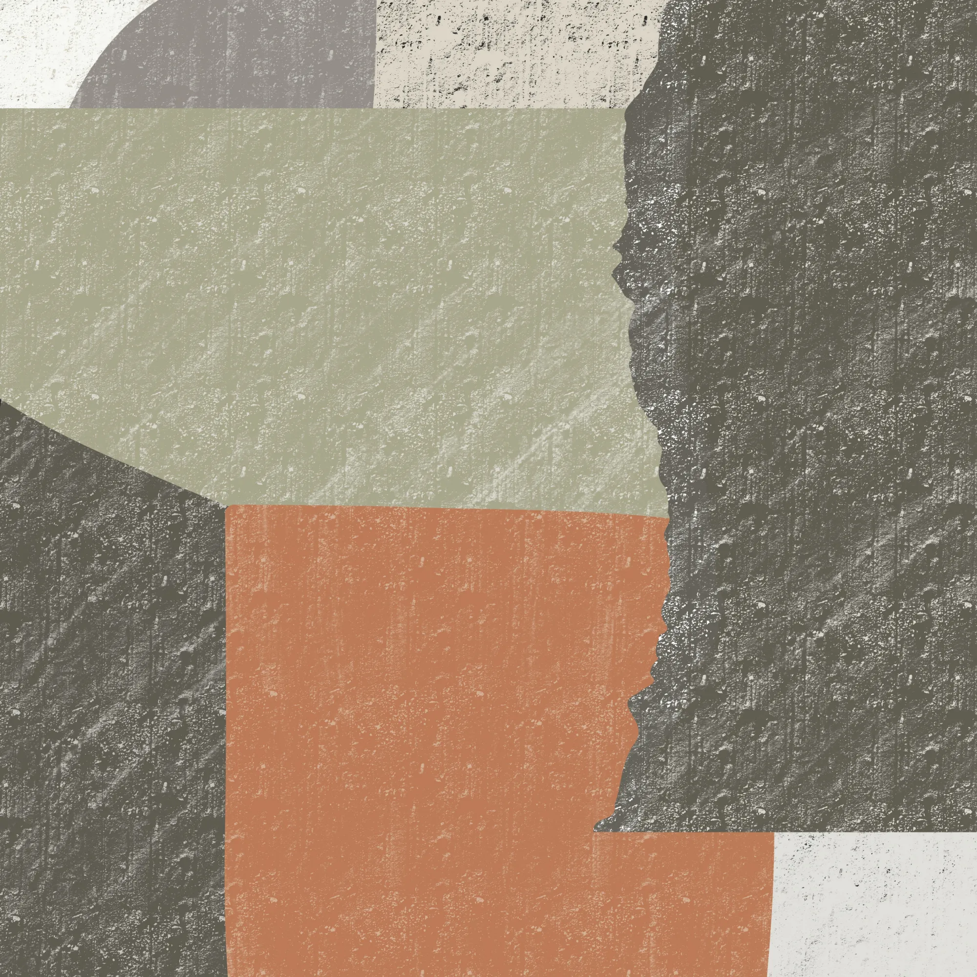 Abstract earthtones in square format