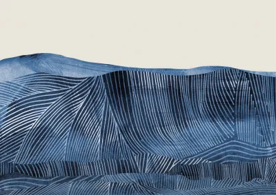 Harvest abstract coastal landscape by dan hobday