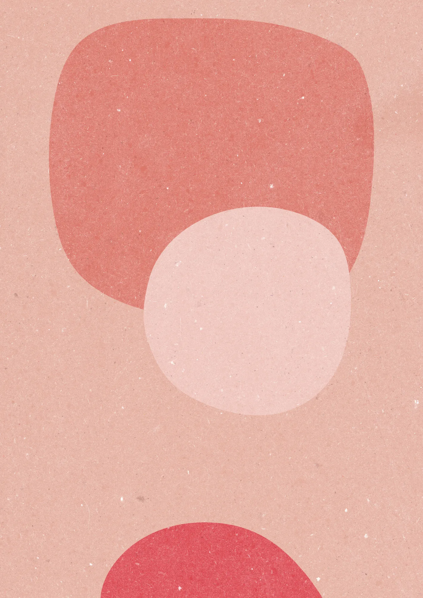 Organic shapes in soft pink abstraction