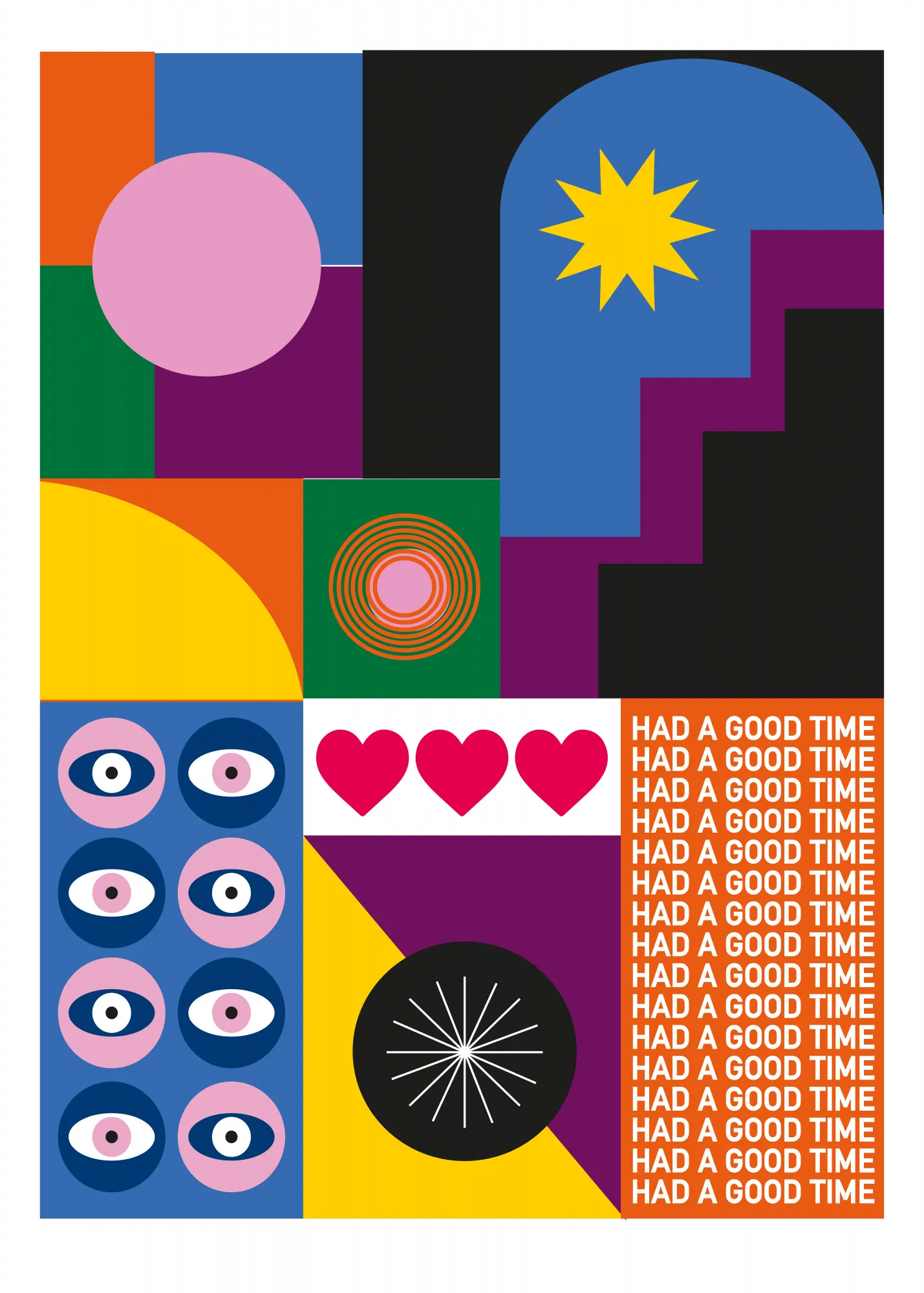 Nighttime geometry in vibrant hues