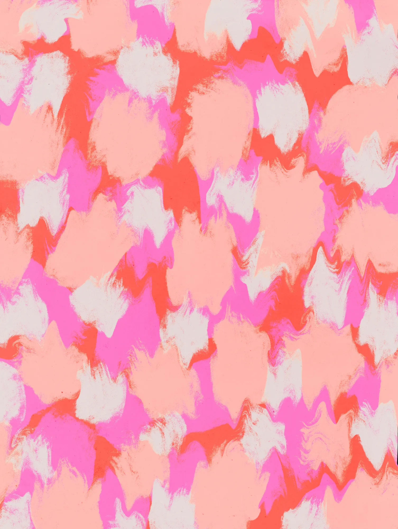 Vibrant whirl in pink and orange tones