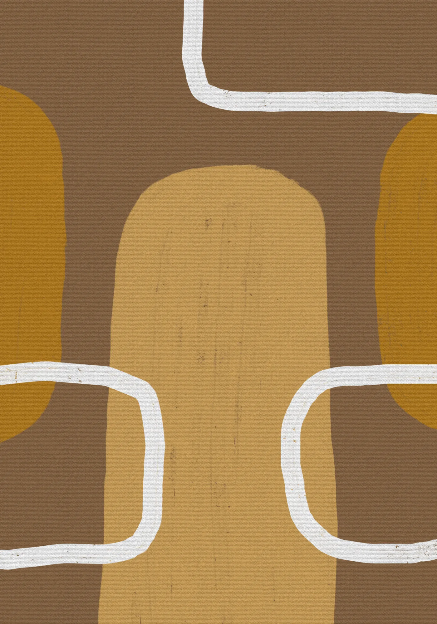 Modern organic forms in warm earthy tones