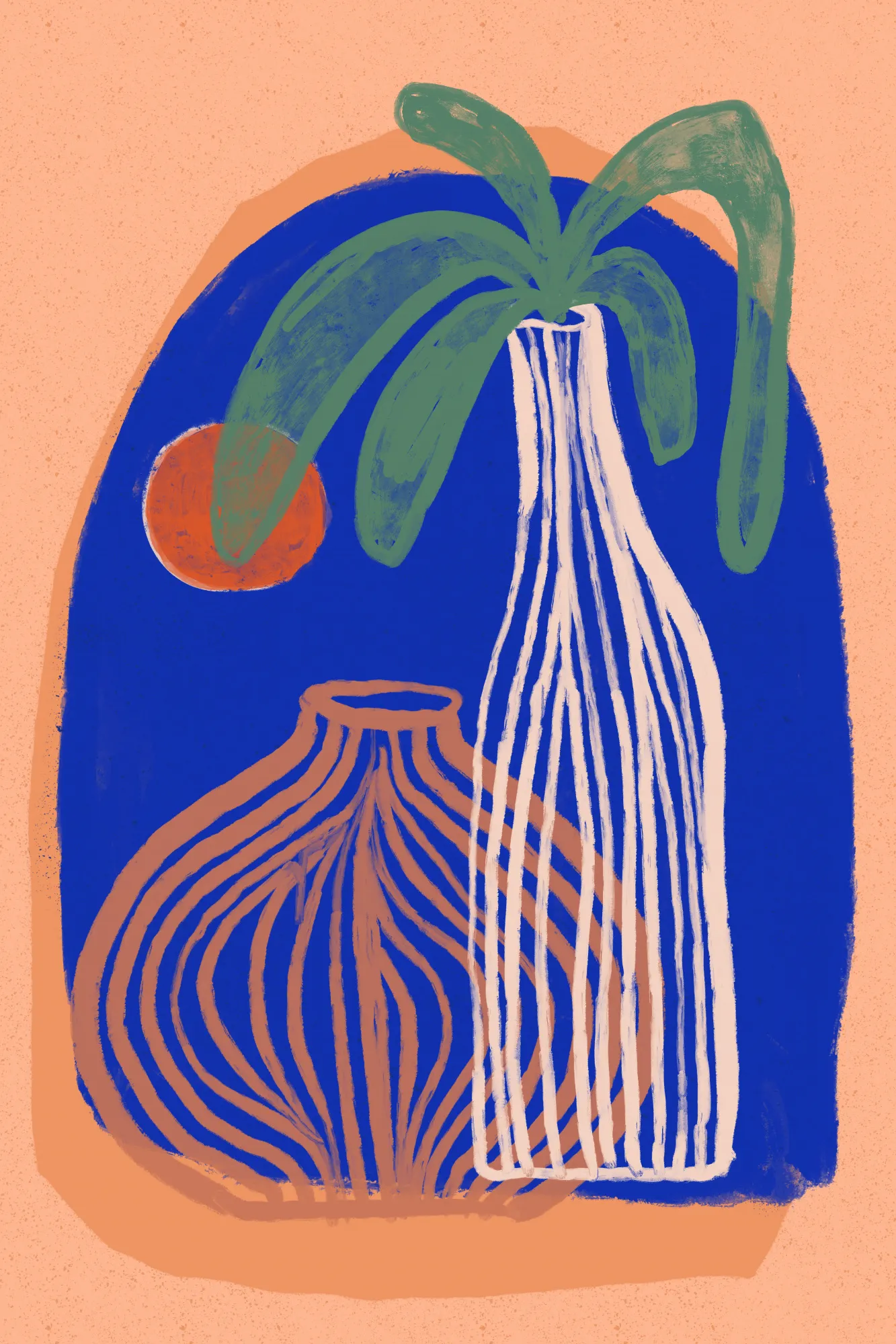 Blue oasis vases by treechild in vertical format