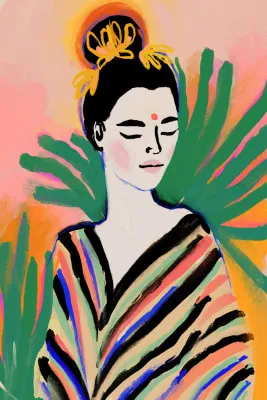 Serene sunlight by treechild in vibrant tropical tones