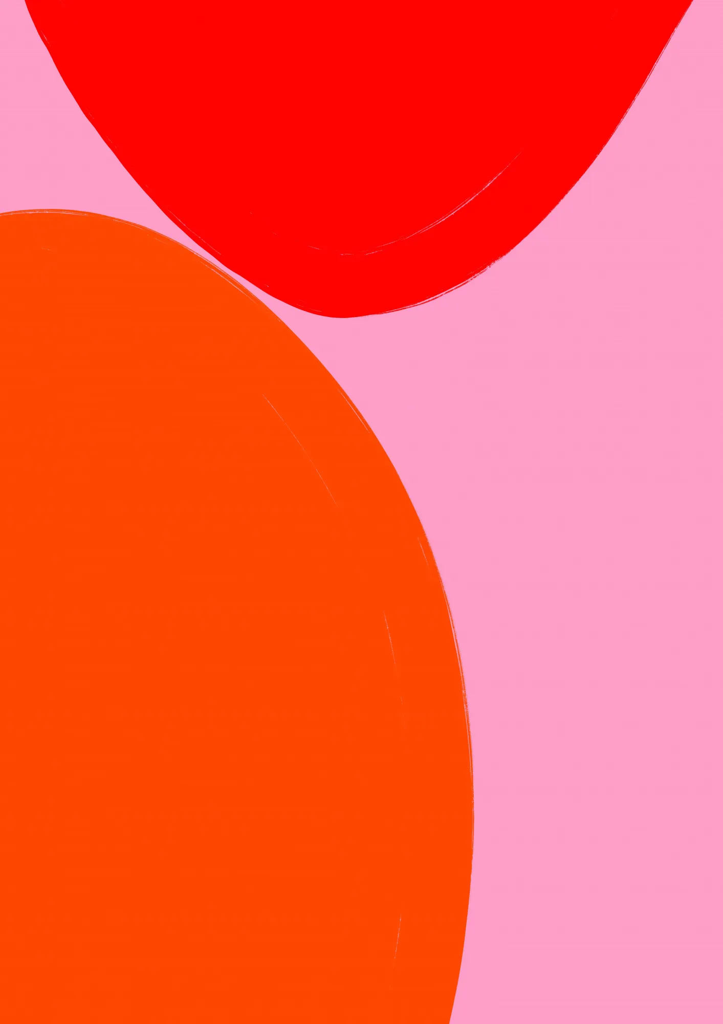 Vibrant spheres in abstract outdoor scene