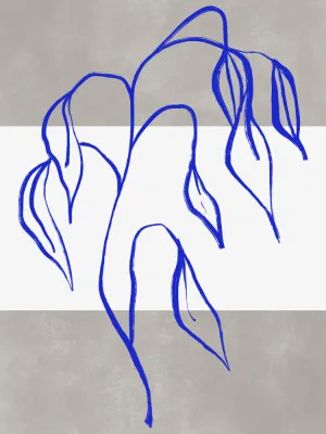 Blue elegance minimalist vertical illustration