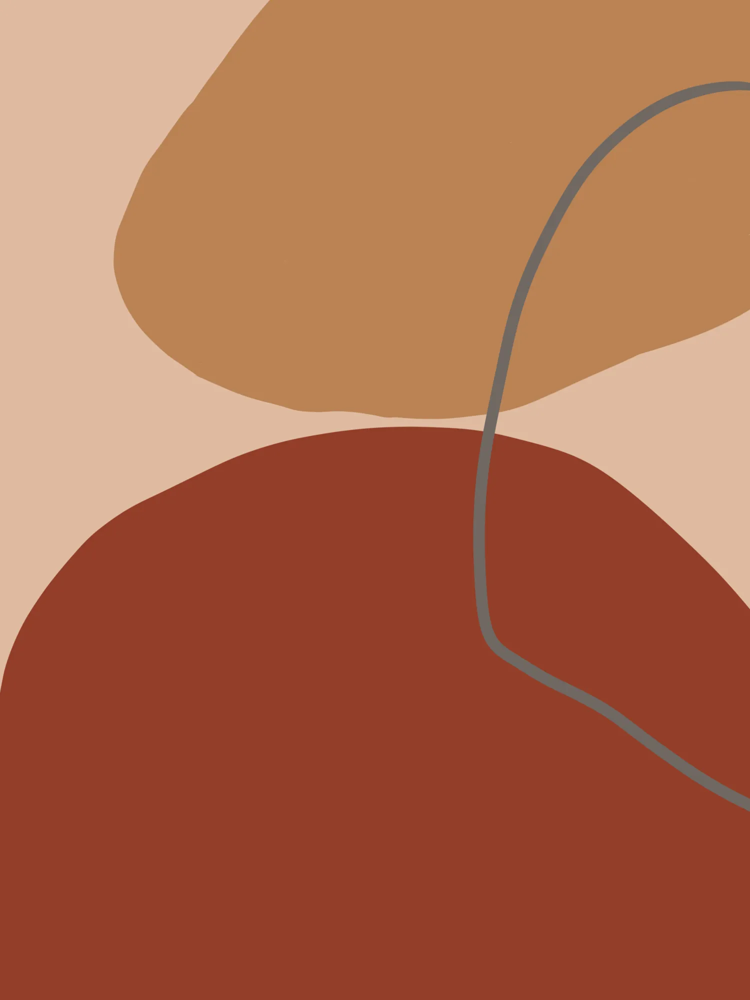 Vertical outdoor illustration in soft colors