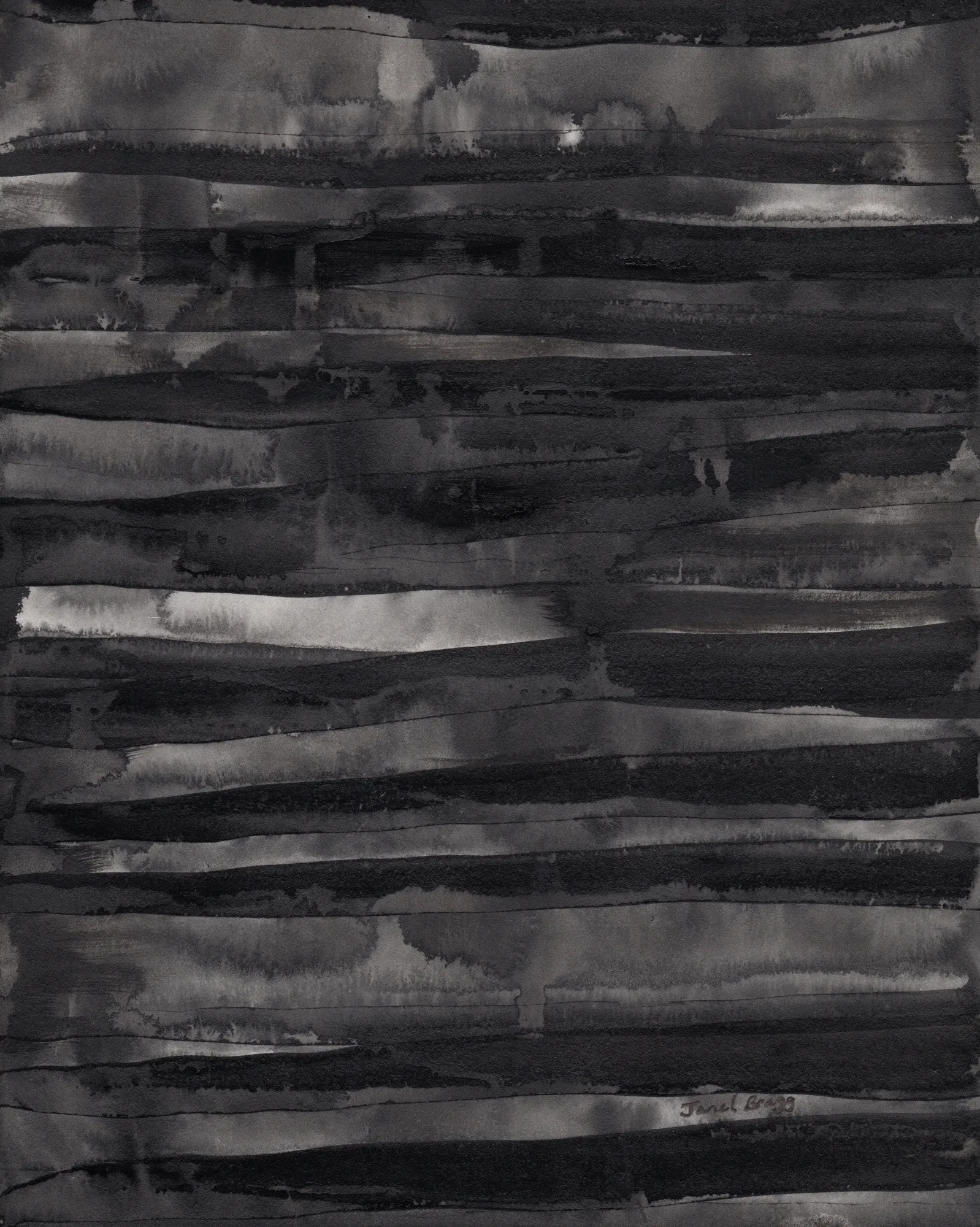Abstract with ink stripes i by janel bragg