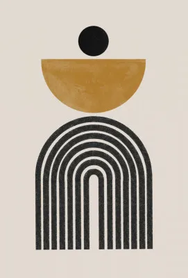 Geometric harmony in black and gold