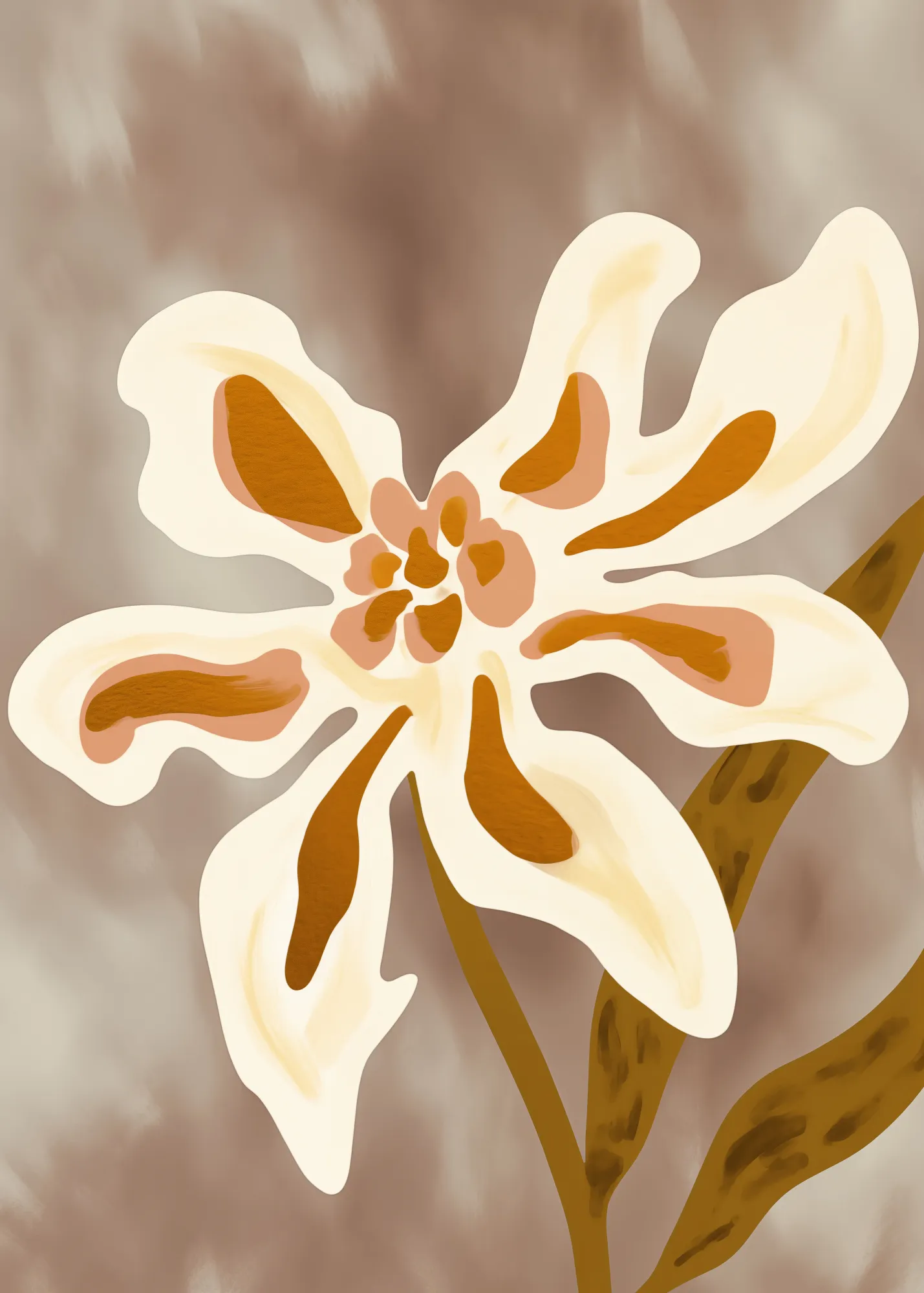 Delicate white flower with yellow accents by andreas magnusson