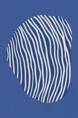 Line art confined in space blue