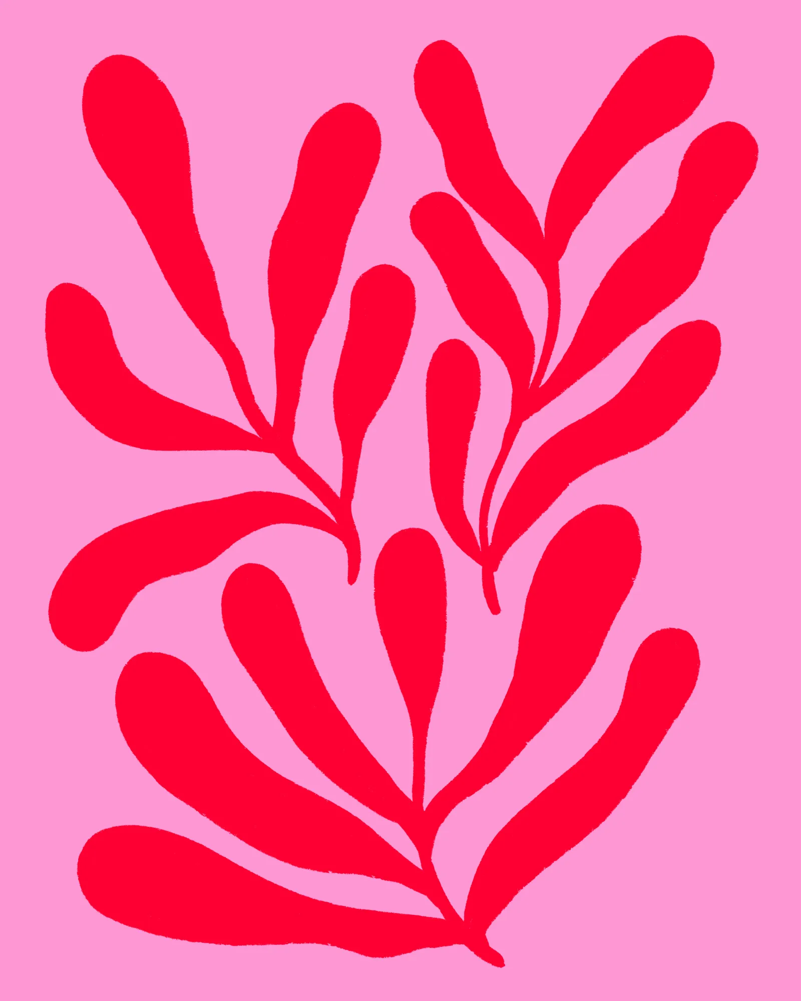 Bold red branches by angela minca