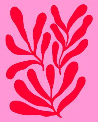 Bold red branches by angela minca