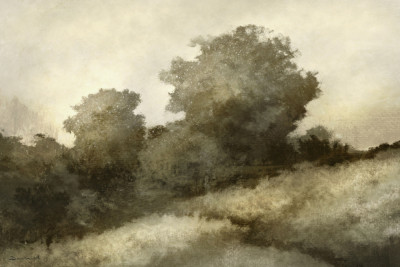 Devon hill landscape illustration by dan hobday