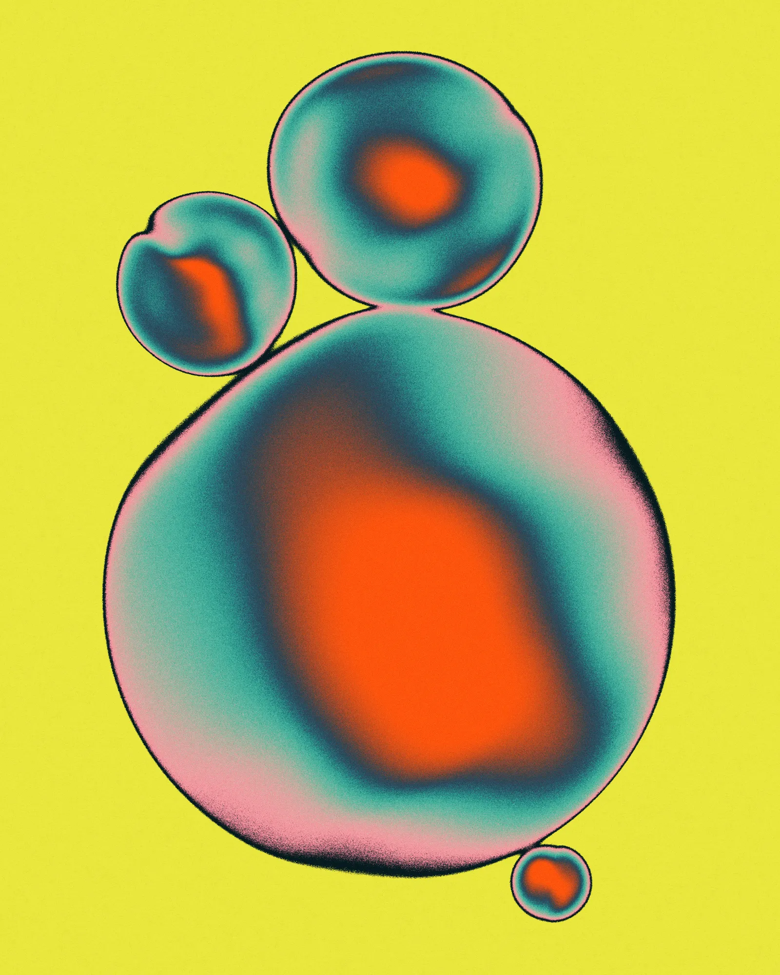 Colorful abstract outdoor scene in vertical format