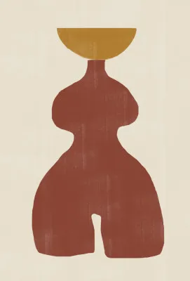 Abstract balance in earth tones