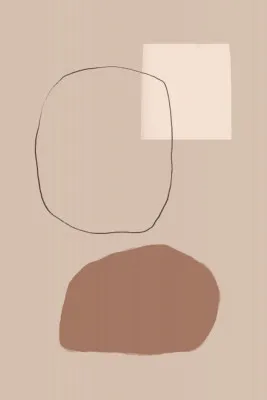 Simple geometric shapes in neutral tones