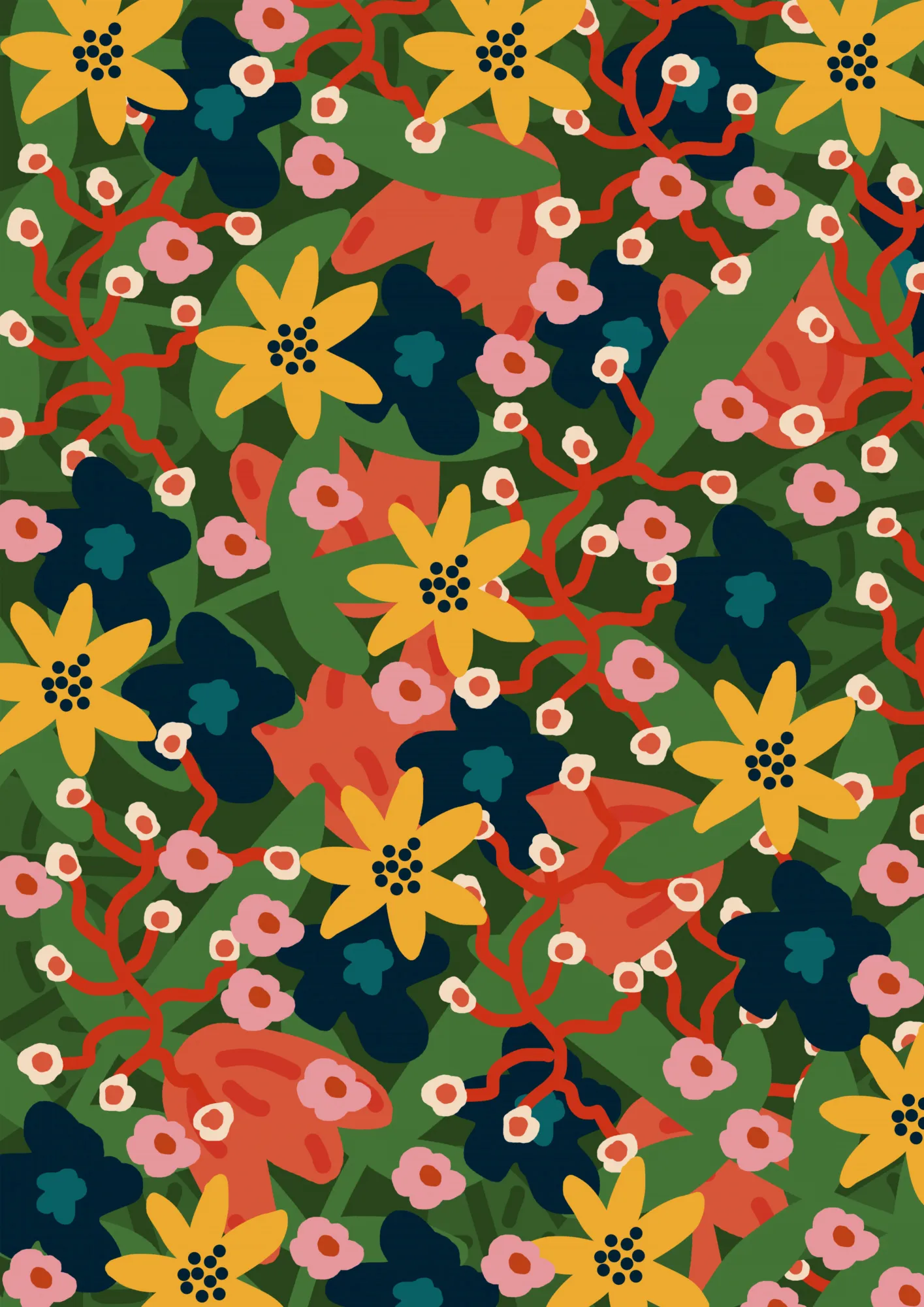Rafaela mascaro floral pattern illustration