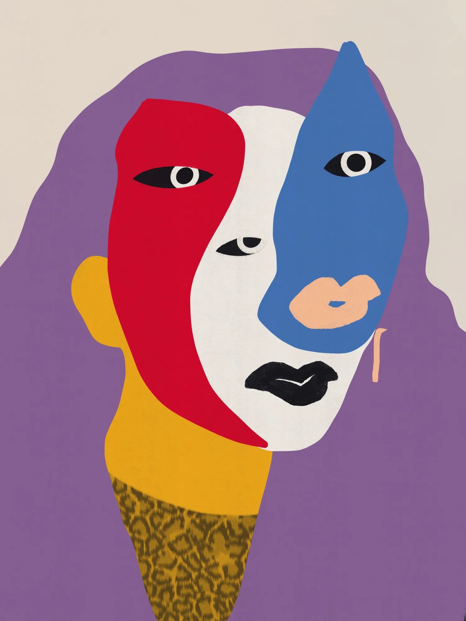 Abstract face portrait by little dean