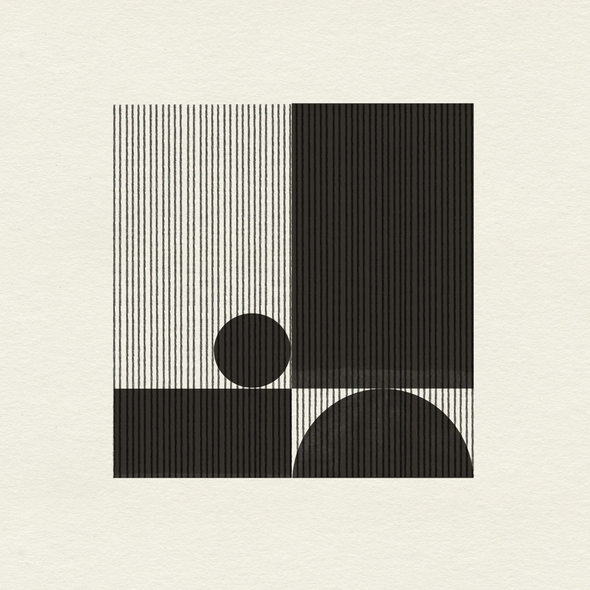 Geometric harmony in black and white