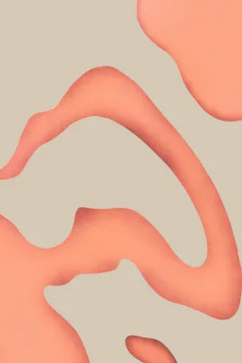 Coral waves abstract illustration by little dean