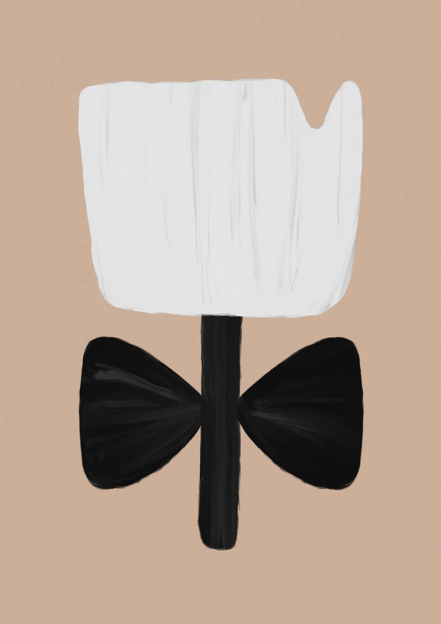 Scandi botanical ii portrait illustration