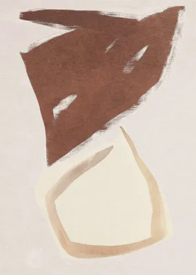 Geometric figure ii in caramel tones