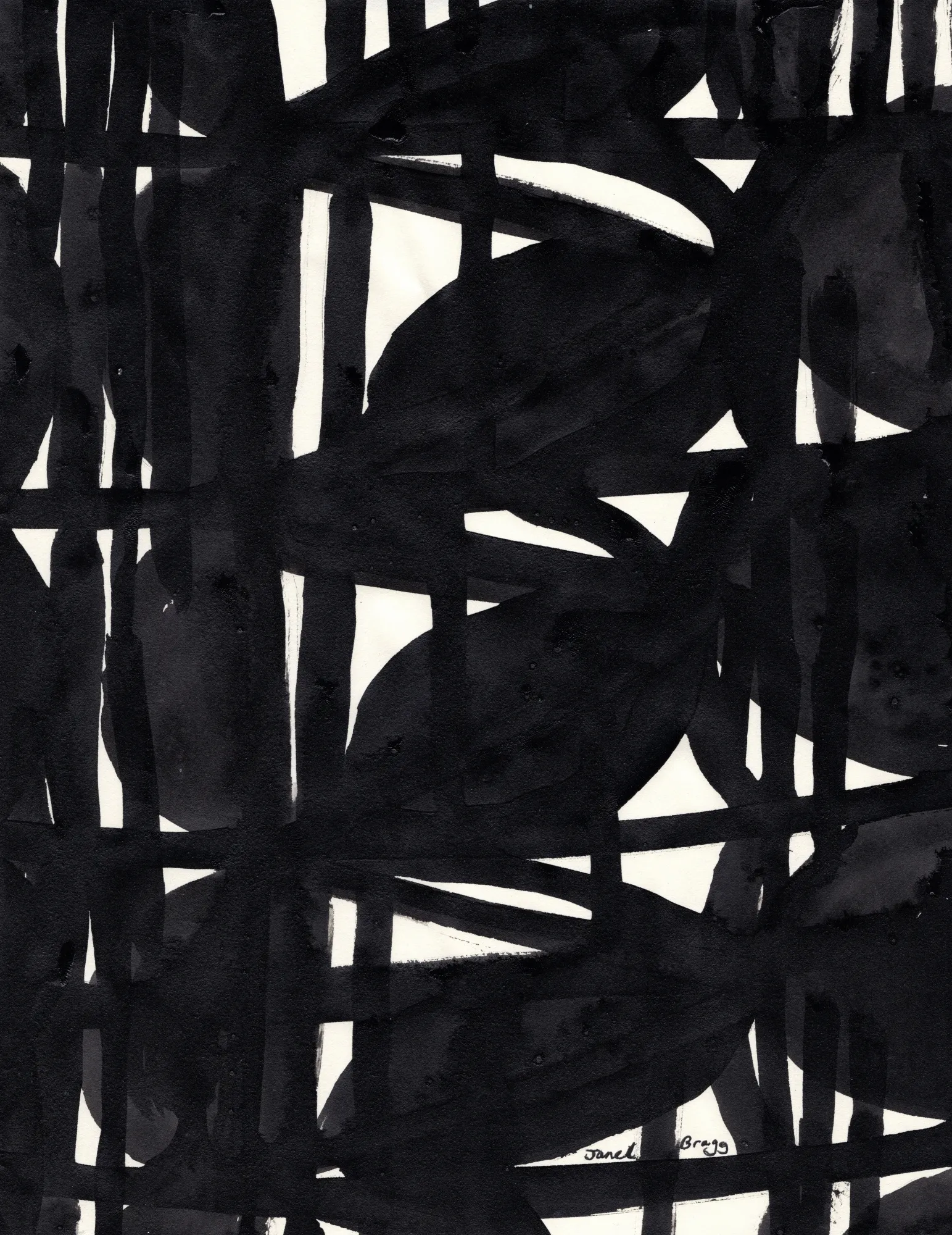 Shapes and lines in ink iii by janel bragg