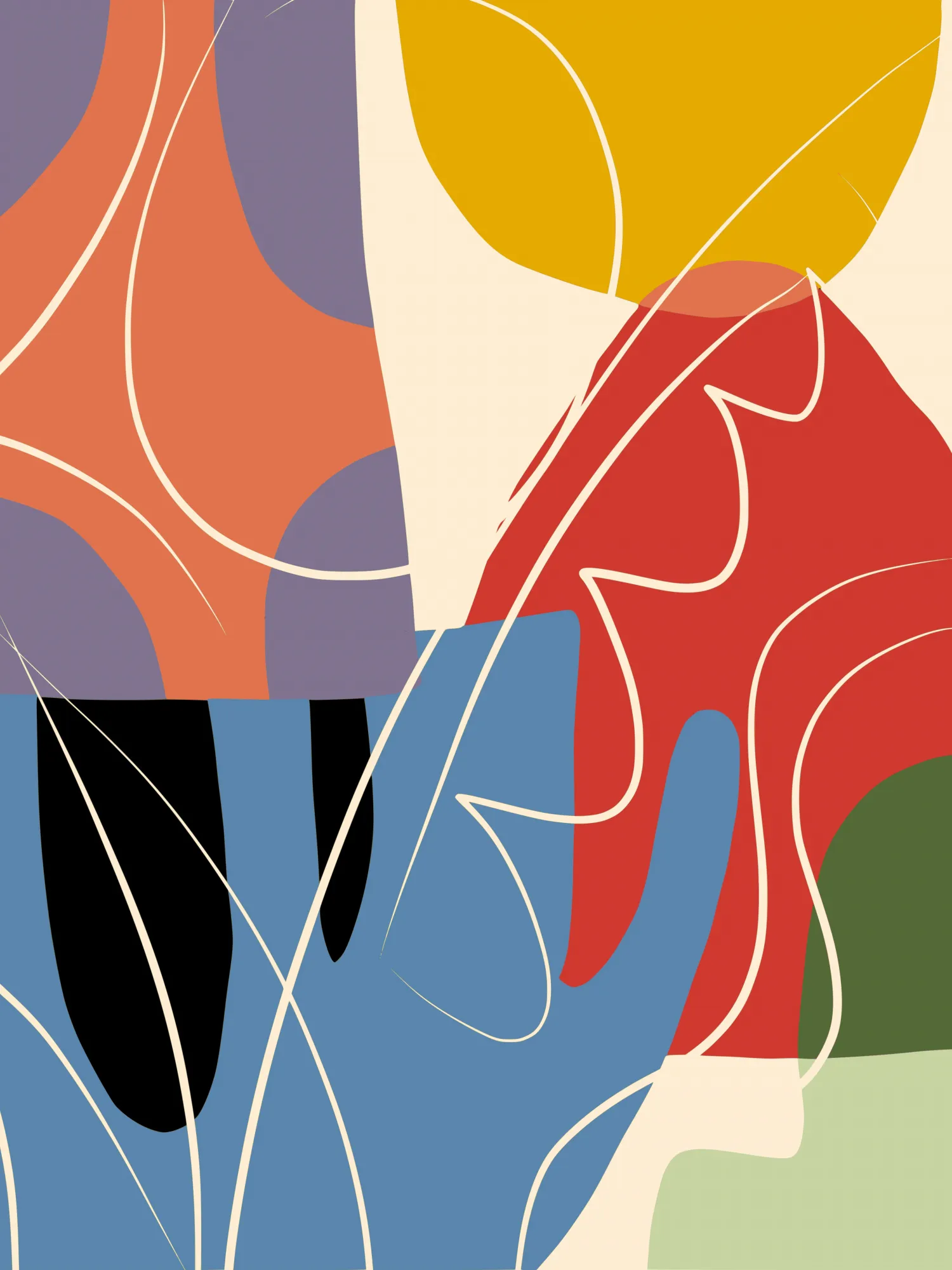 Abstract color collage by little dean