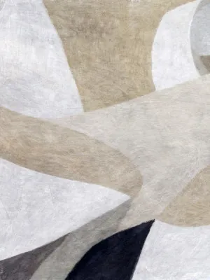 Minimalist abstraction with beige brush strokes