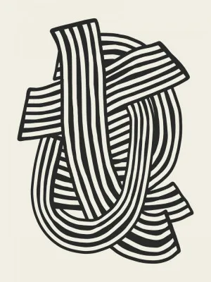 Striped abstract in black by little dean