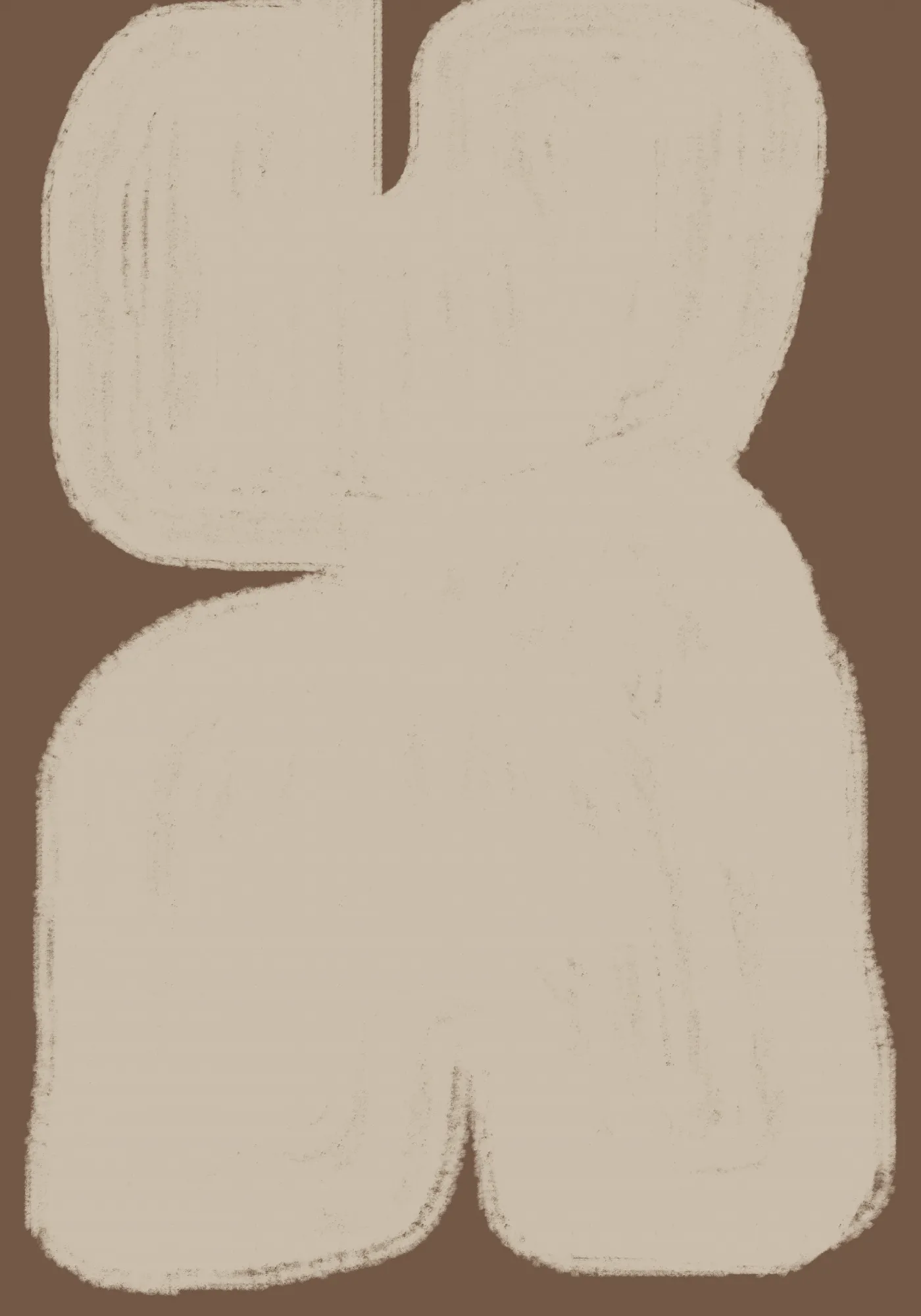 Curved abstraction in neutral tones