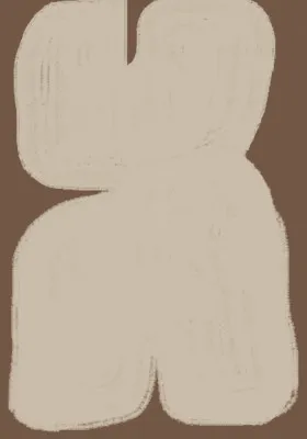 Curved abstraction in neutral tones