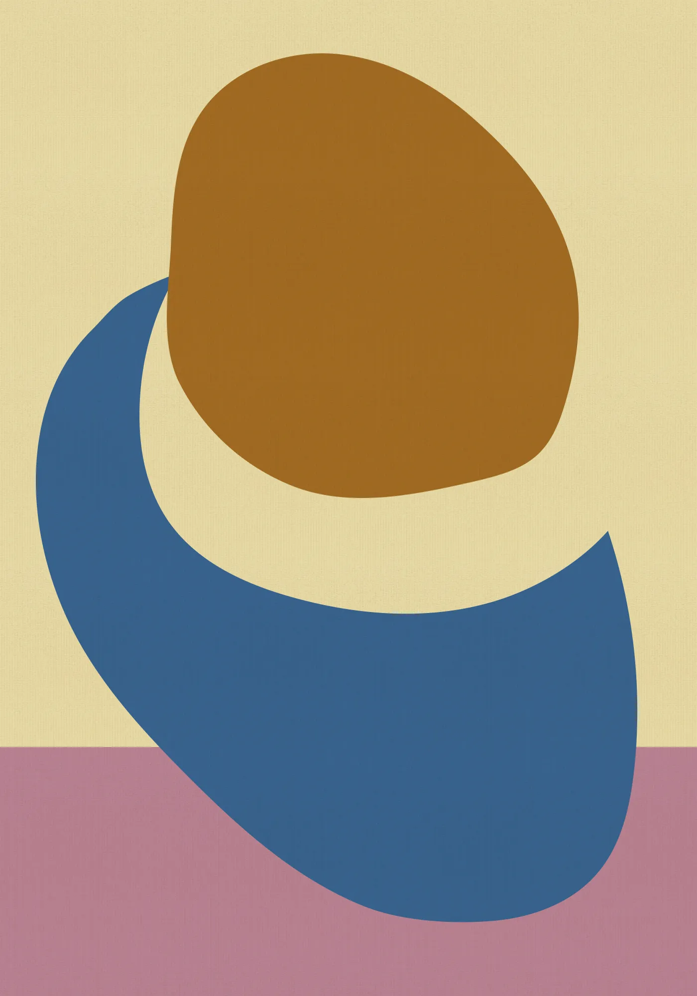 Balanced stones in blue butter yellow and terra