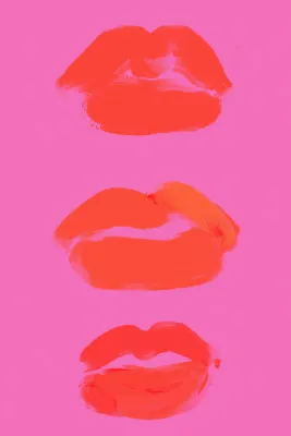Neon pout series by treechild in bold red and pink