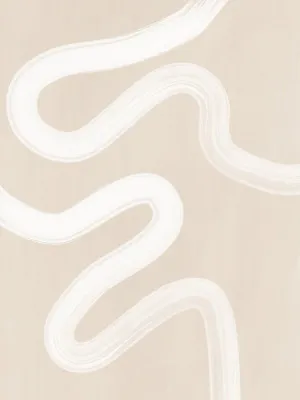 Beige one line drawing by elena ristova