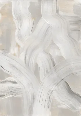 Abstract brush strokes in beige and white
