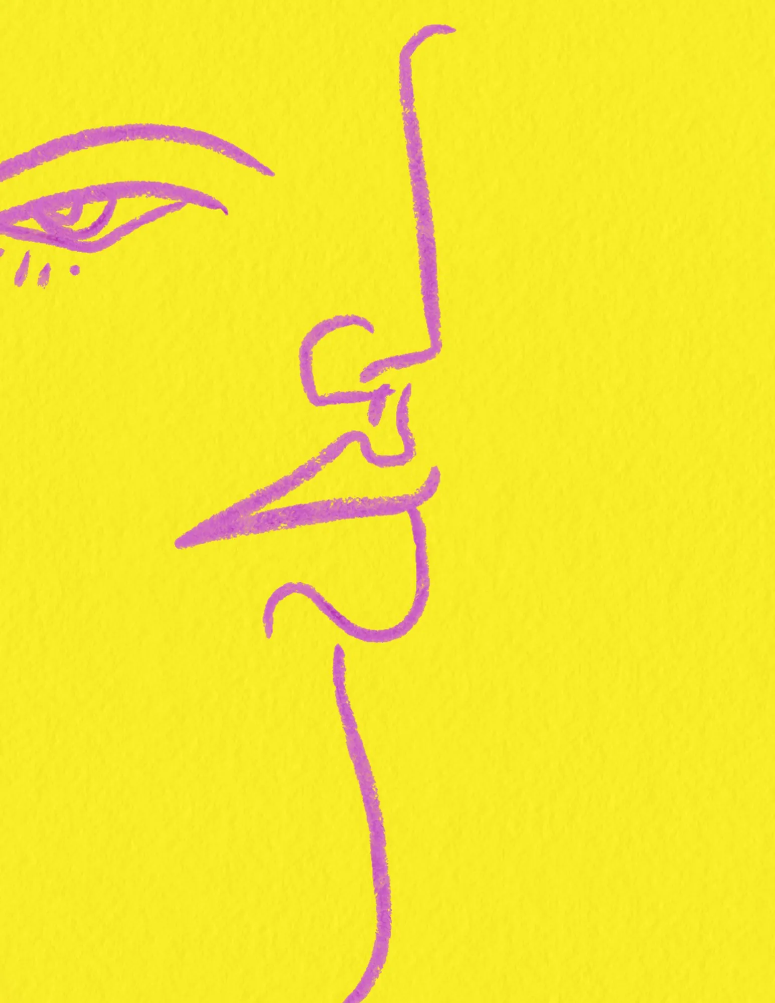 Side portrait with graphic line art by jlc art