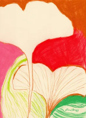 Ginkgo leaves in color i by janel bragg